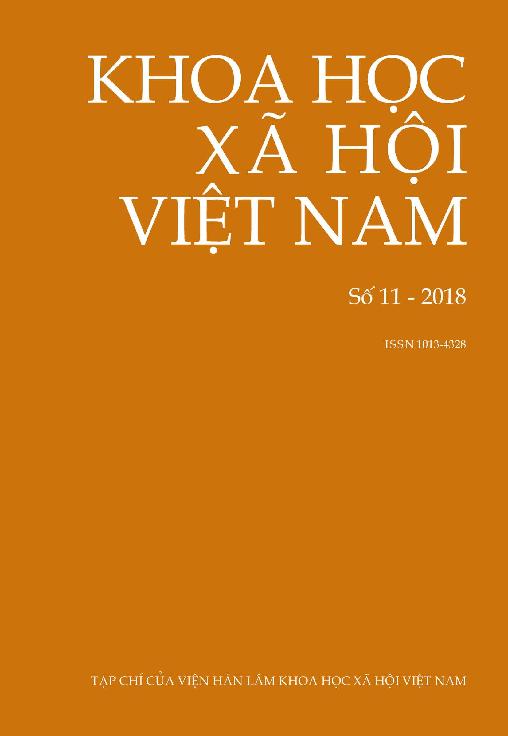 Khoa học xã hội Việt Nam. Số 11 - 2018